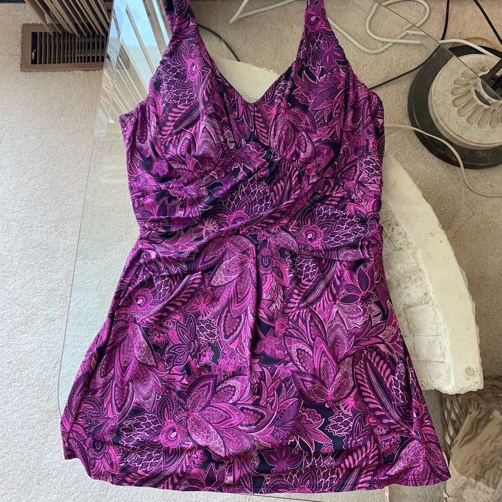 Lands End Plus Tummy Control Swimdress